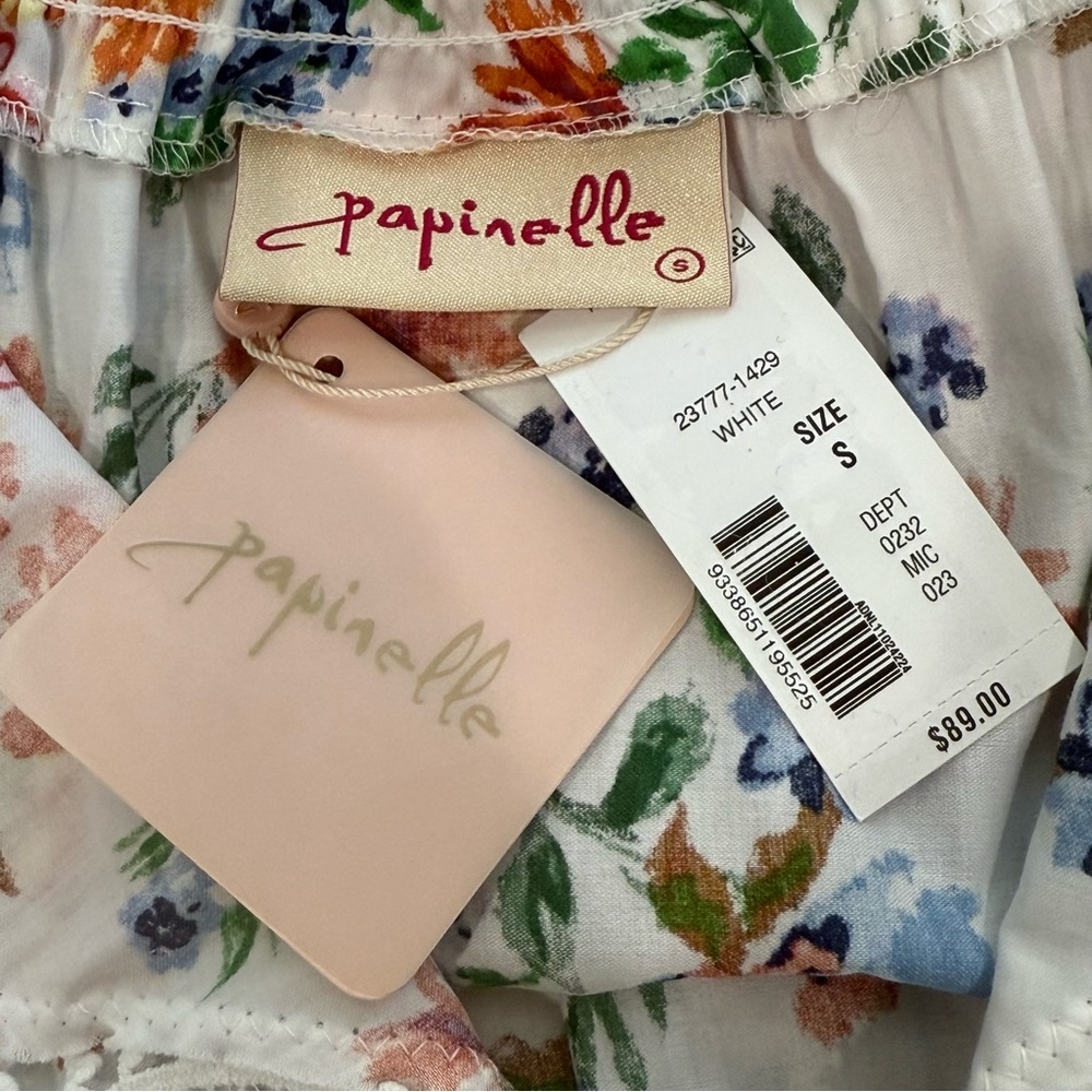 Papinelle Harper Lace Front Cotton Nightie Nightgown White Floral NWT $89 - Picture 14 of 16